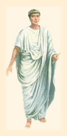 Roman man wearing a toga