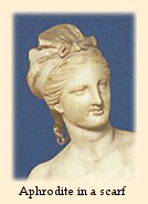 A Greek goddess wearing a scarf