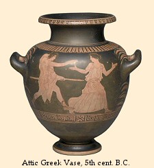 Attic Greek Vase, 5th cent. B.C., in the Brooklyn Museum
