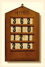 click on the hymnboard to hear a great old hymn!