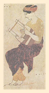 Greek girl with lyre