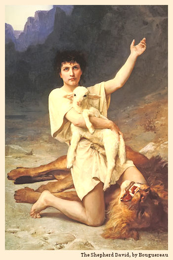 The Shepherd David, by Bouguereau